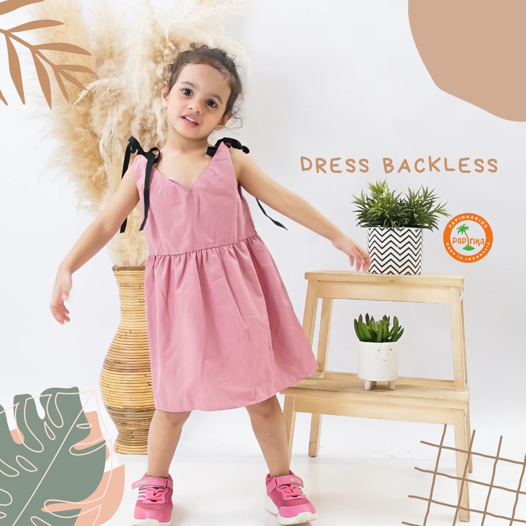 Dress anak backless